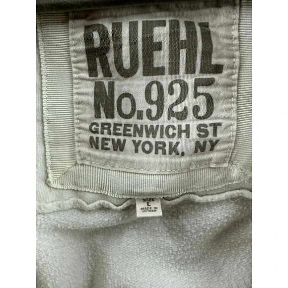 Ruehl‎ No. 925 Women's Full Zip Hoodie with Logo on Front White. - Picture 5 of 10